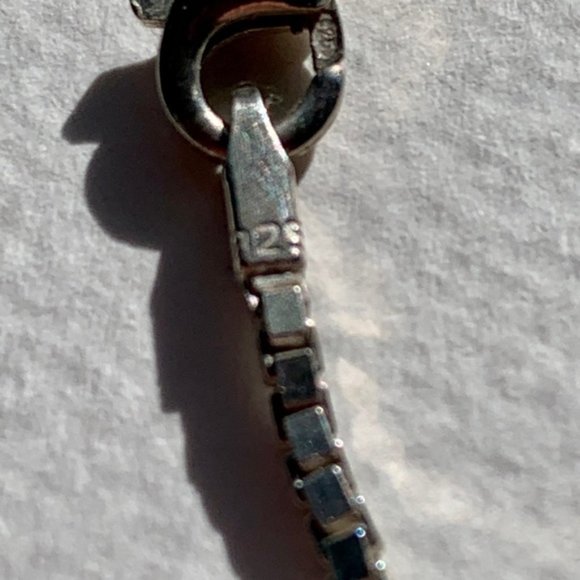 Sterling 925 Silver Box Link Bracelet - Picture 3 of 4